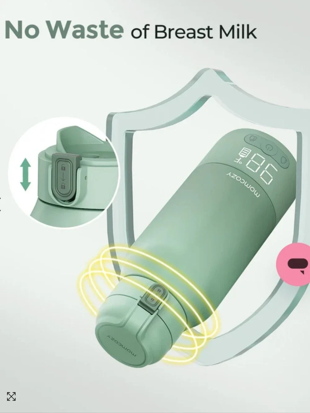 Momcozy Superfast Portable Baby Bottle Warmer for Travel - 17oz
